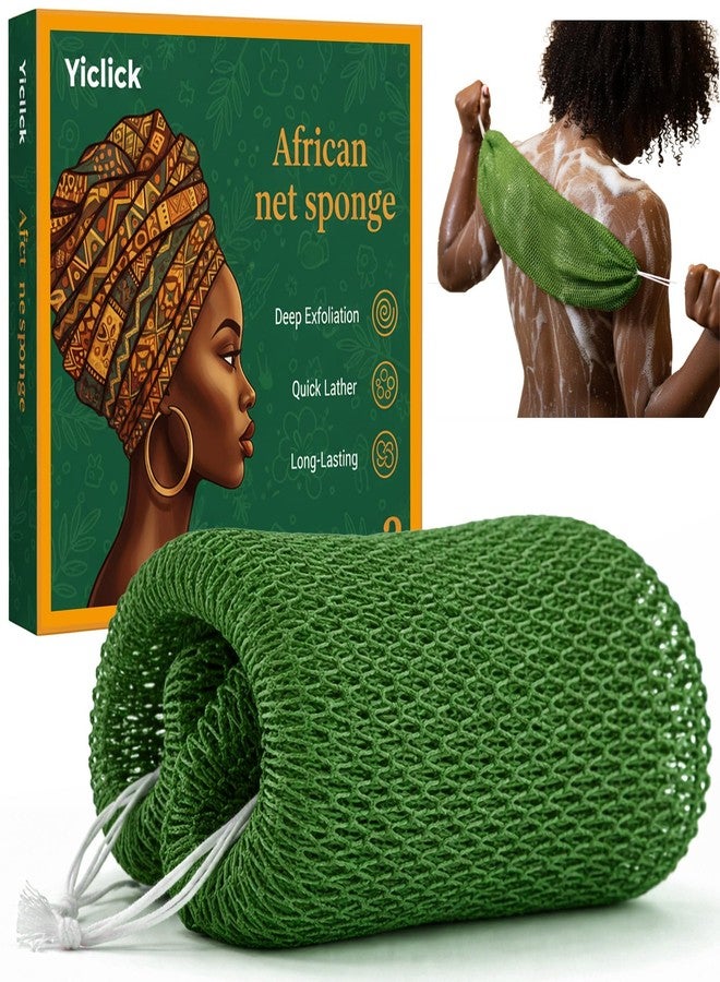 Yiclick African Net Sponge Authentic with Knots - Exfoliating Washcloth Towel, Back Scrubber for Shower Bath, Exfoliating Body Scrubber Exfoliator, African Rags Wash Cloth Loofah Lufa Sponge - Image 1