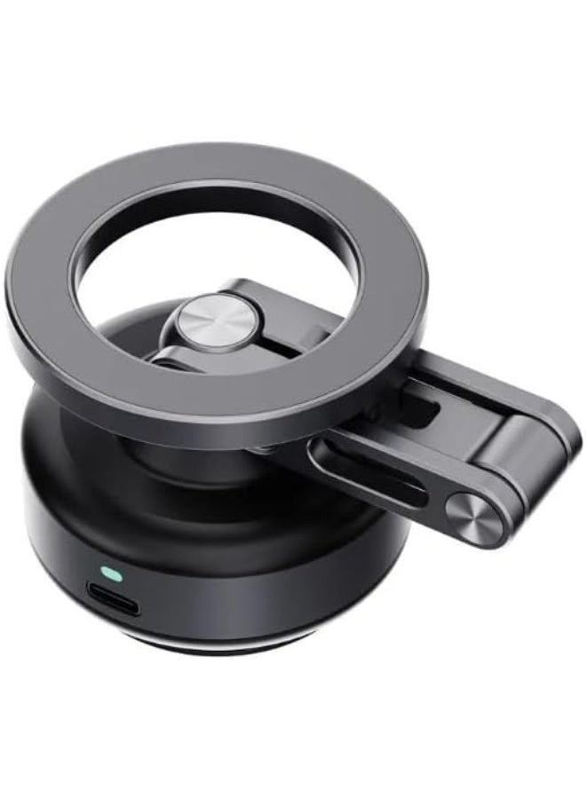 جرين تايجر حامل هاتف مغناطيسي يعمل بالشفط الفراغي X93 (رمادي) - حامل مغناطيسي محمول يدور 360 درجة، مناسب للزجاج والشاشات وبلاط الجدران ومعظم الأسطح. - Image 2