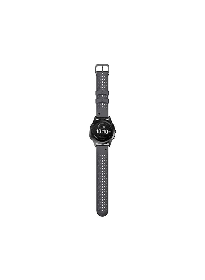 Dado - Silicone breathable hole design strap 22 mm Compatible with Garmin watch Fenix 7 | Fenix 6 | Fenix 5 | 6 Pro | 5 Plus | Approach S60 Smartwatch strap - Image 1