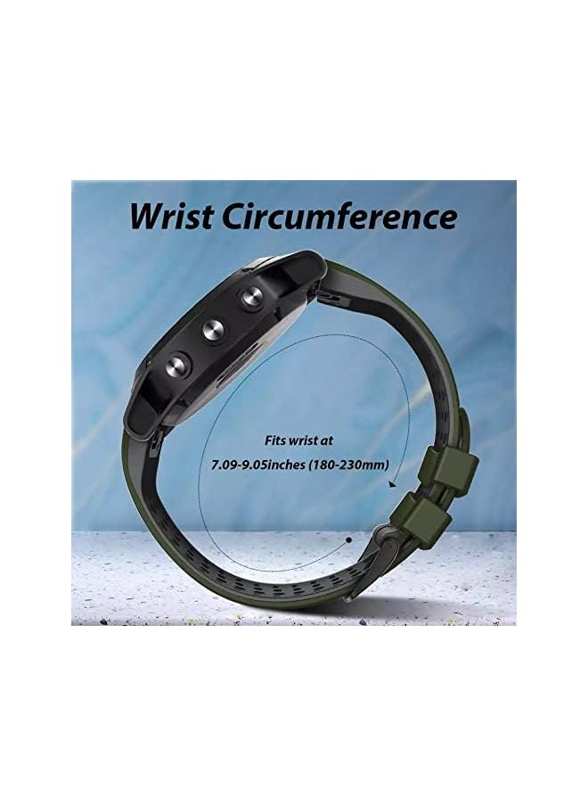 Dado - Silicone breathable hole design strap 22 mm Compatible with Garmin watch Fenix 7 | Fenix 6 | Fenix 5 | 6 Pro | 5 Plus | Approach S60 Smartwatch strap - Image 1