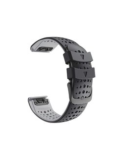 Dado Silicone breathable hole design strap 22 mm Compatible with Garmin watch Fenix 7 | Fenix 6 | Fenix 5 | 6 Pro | 5 Plus | Approach S60 Smartwatch strap  - Image 3