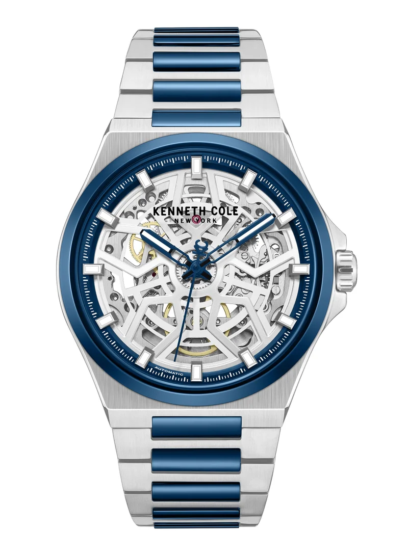 Verrazzano Stainless Steel Bracelet Automatic Watch for Men, 43.5mm