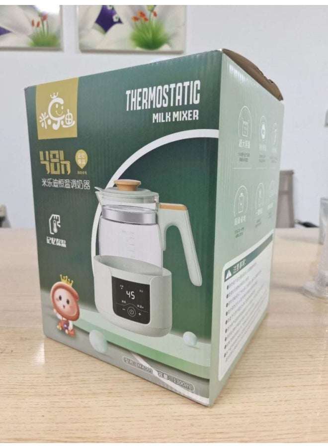 غلاية حفظ حرارة الحليب للأطفال مع ضبط درجة الحرارة مصنوعة من السيليكون السائل غير السام، غلاية محكمة الإغلاق للاستخدام المنزلي