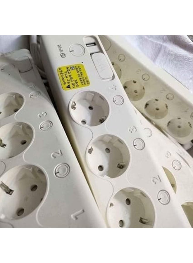 16 Amp copper power strip with 4 outlets and 2 USB ports - Image 2