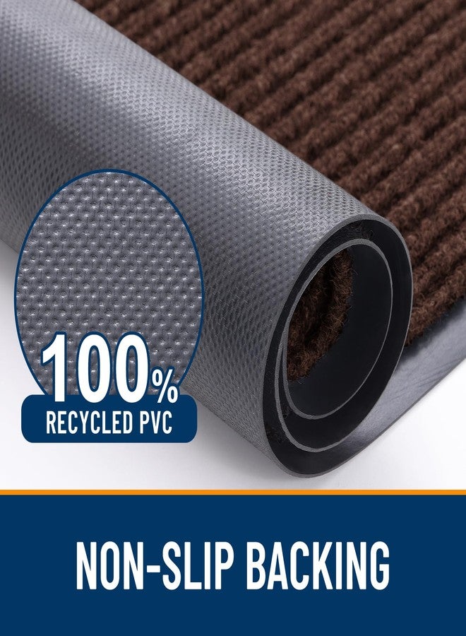 OLANLY Front Door Mat Indoor Outdoor Entrance, Waterproof Heavy Duty Doormat, Fade Resistant, Low Profile, Easy Clean Patio Porch Welcome Floor Mats for Entry, 29.5x17, Brown - Image 3