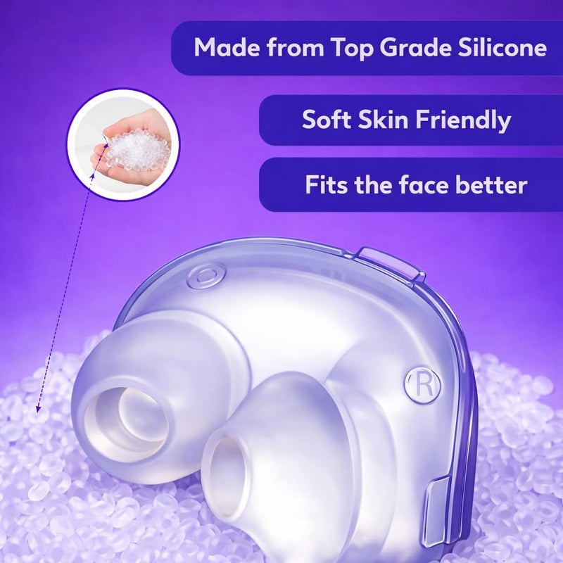 Lullapad AirFit P10 Nasal Pillow Cushion - Silicone Replacement Nose Pillows - Leak-Free Seal & Lightweight Comfort Replacement Supplies for Uninterrupted Sleep - Large 6 Pack - Image 5