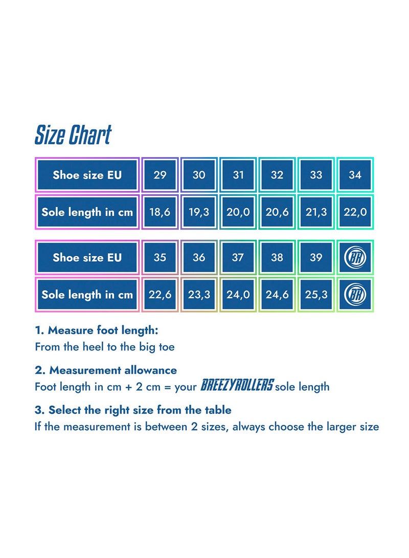 BREEZYROLLERS BREEZY ROLLERS shoes with wheels for children, Roller skates sneakers kids, From children's street shoes to roller skates in a few seconds, Patented click system, Trainers with wheels for girls & boys - Image 4