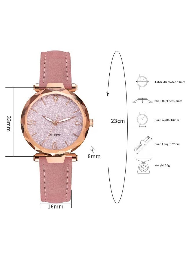 QUARTZ Womens Watch Gifts Set with Bracelet  for Lady Female Girls Minimalist Slim Thin Casual Dress Analog Quartz Wrist Watches - Image 4