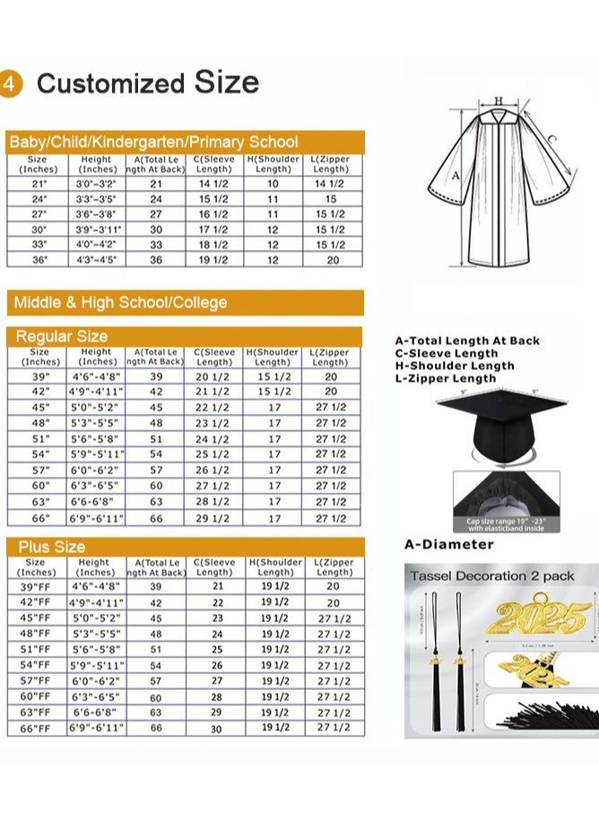 Loquat Kids Children's Bachelor's Uniform Kindergarten Set Children's Doctoral Uniform Performance Uniform Graduation Dress Blue  - Image 2