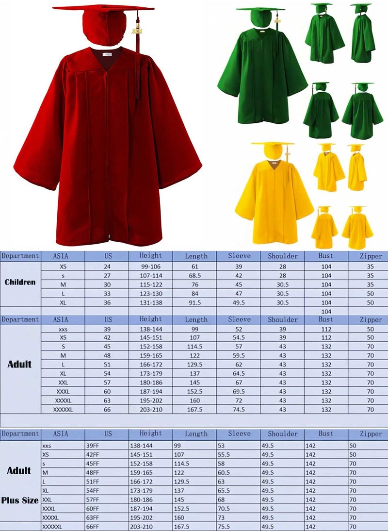 Loquat Kids Children's Bachelor's Uniform Kindergarten Set Children's Doctoral Uniform Performance Uniform Graduation Dress Blue  - Image 3