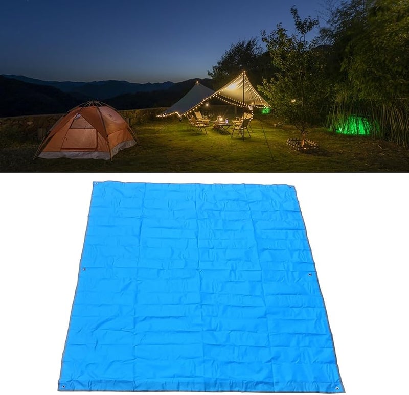 سجادة نزهة من قماش أكسفورد الأزرق للاستخدام في التخييم والشاطئ والحدائق مقاس 150 × 210 سم - Image 4