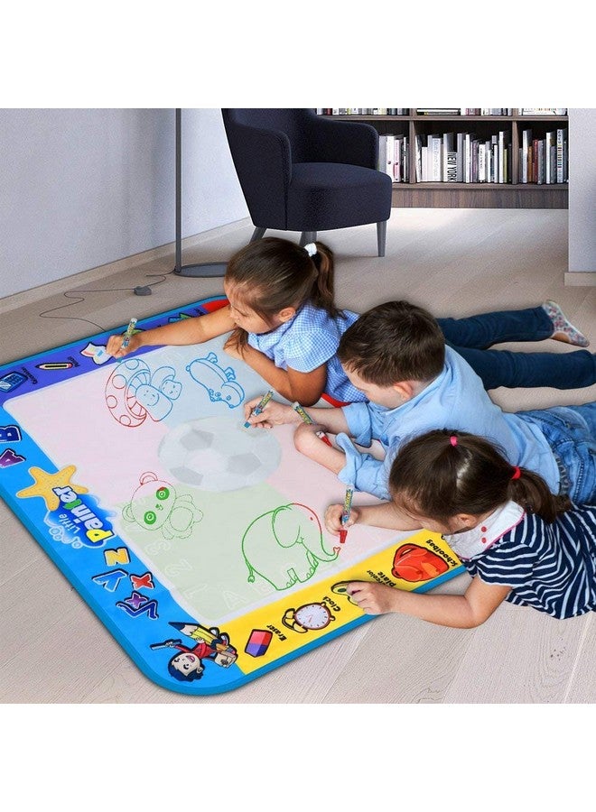 Alago Aqua Coloring Mat,Kids Toys Large Water Painting Mat,Toddlers Doodle Pad with 4 Colors,Gifts for Girls Boys Age 3 4 5+ Years Old,4 Pens,Drawing Molds and Booklet Included - Image 2