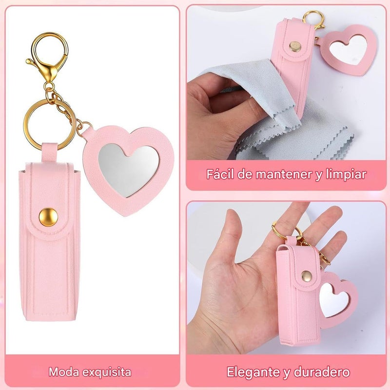 Lipstick Holder with Keychain - 4 Pieces Hanging for Backpack - Portable Lipstick - for Women Girls College Students Makeup Enthusiasts Travelers For Use - Image 4