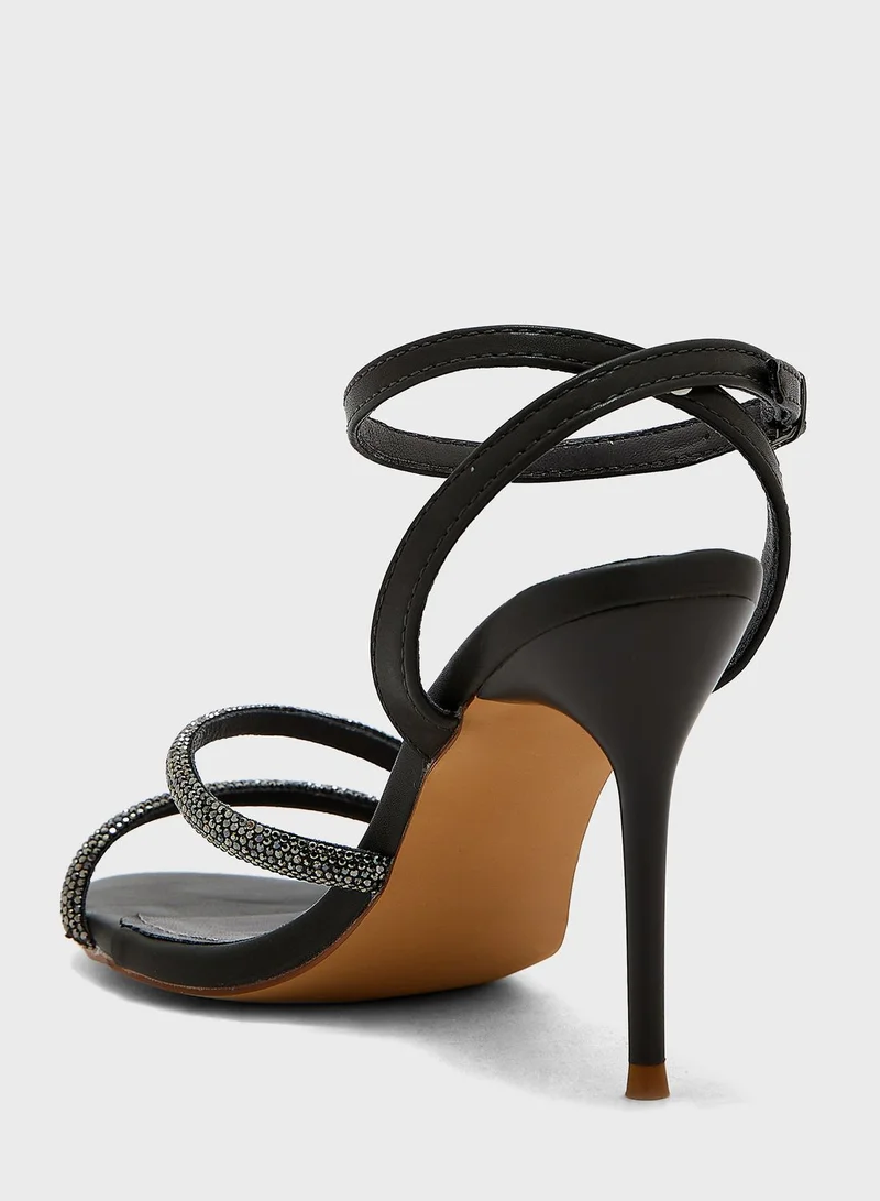 Ella Limited Edition Diamante Double  Strap  Sandal