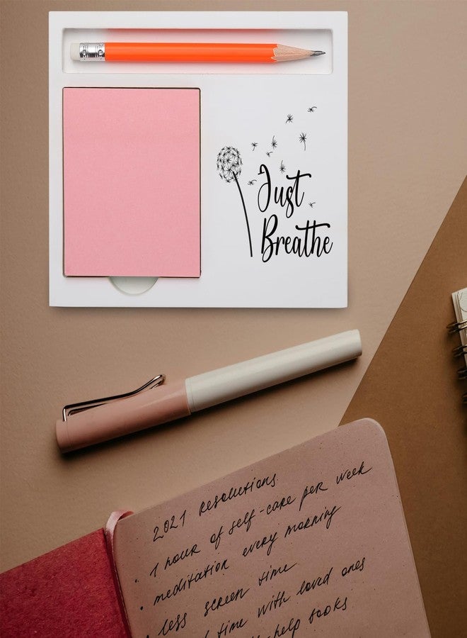 TRCENDE Just Breathe Inspirational Gift Mindfulness Desk Organizer with Dandelion Design for Women Friend Teacher Friend Nurse Therapist Coworker Stress Relief Farewell Wellness Gift XBCT12 - Image 4