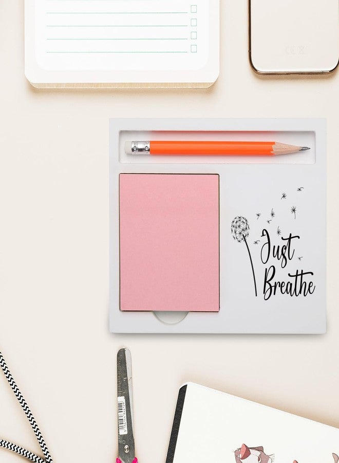 TRCENDE Just Breathe Inspirational Gift Mindfulness Desk Organizer with Dandelion Design for Women Friend Teacher Friend Nurse Therapist Coworker Stress Relief Farewell Wellness Gift XBCT12 - Image 2