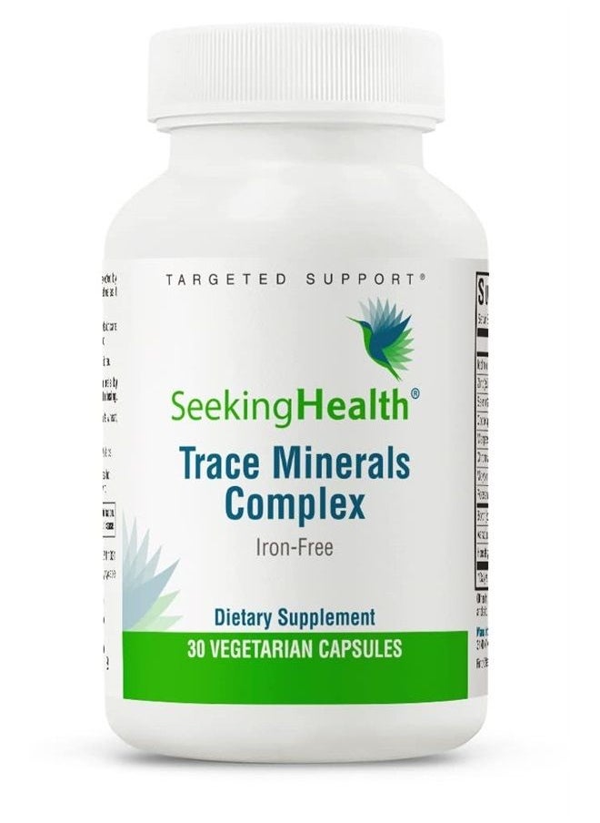 Seeking Health - Trace Minerals Complex, 10 Essential Trace Minerals Supplement, Iodine, Zinc, Copper, Selenium, Manganese, Potassium, Horsetail Extract, Immune Support, Vegetarian (30 Capsules)* - Image 1