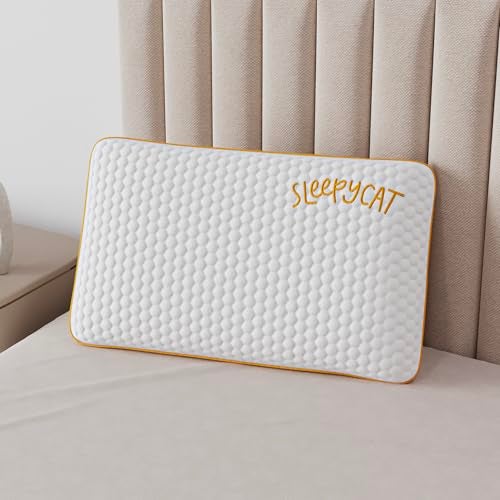SleepyCat Orthopaedic Memory Foam Pillow for Better Shoulder and Neck Support, 1 Piece (Standard Size, 25x16 inches, White, Bamboo Fabric) - Image 1