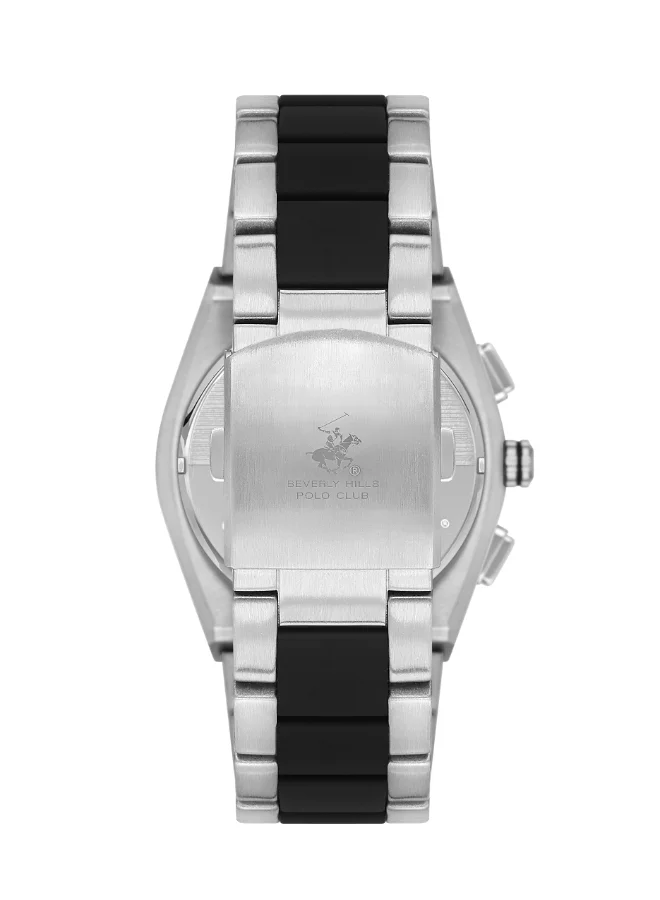 BEVERLY HILLS POLO CLUB Polo Club Men's Watch, Multi Function Display and Metal Strap - BP3626X.550, Silver