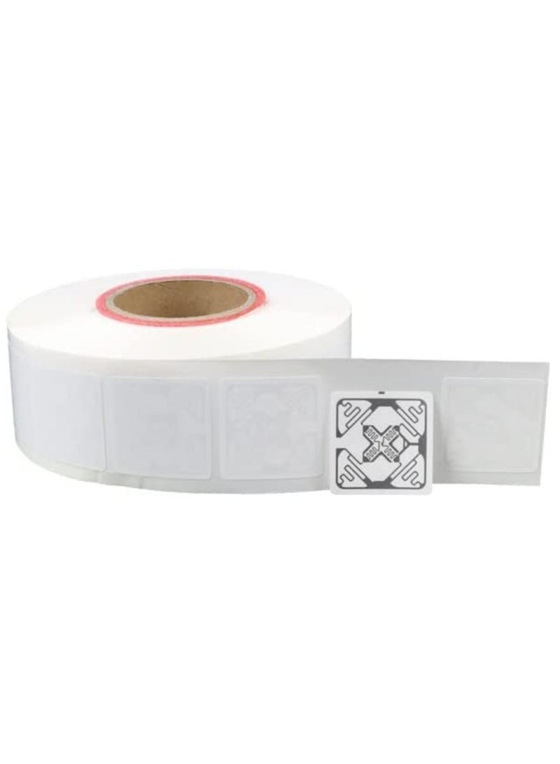 علامات RFID UHF ملصقات مرنة H47 860Mhz-960Mhz ذاتية اللصق ورق مطلي مدى طويل تردد عالي بروتوكول ISO18000-6C (20 علامة ملصق)