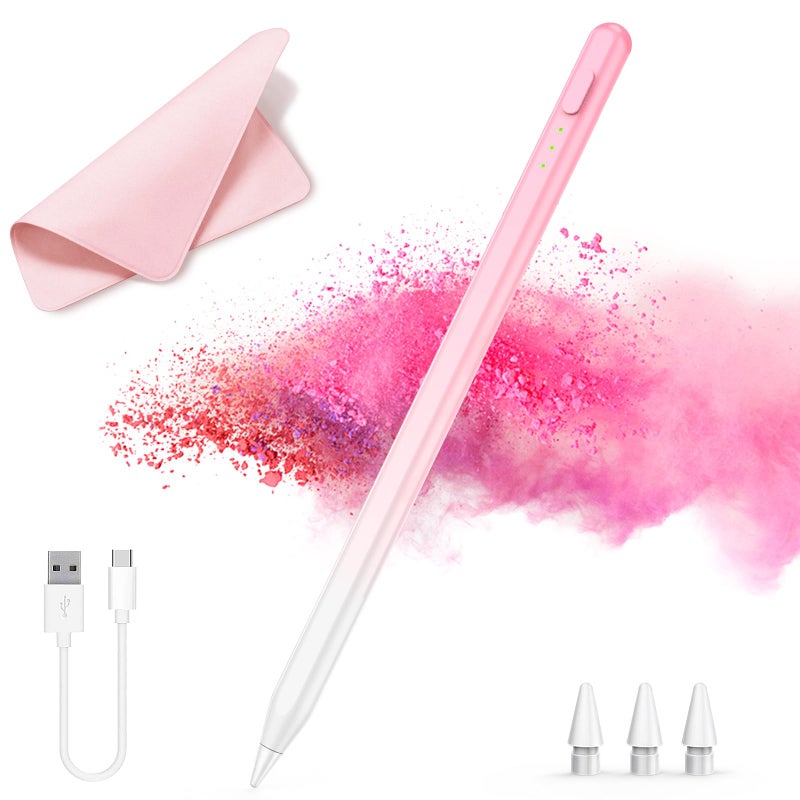 Milikilo Stylus Pen for iPad,14Mins Fast Charge for Apple Pencil,Palm Rejection,Tilt Sensitivity, Pen for iPad11/10/9/8/7/6, Pro 12.9"/11"/13" M4, Mini 6/5, Air 5/4/3/11"-13" M2/M3 with Polishing Cloth - Image 1