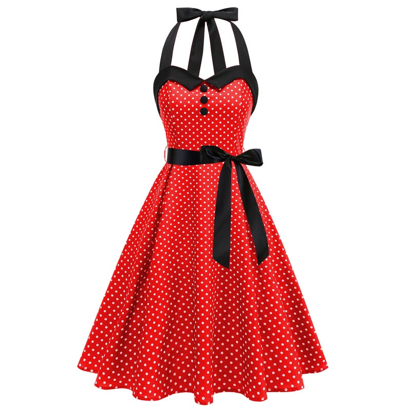 Vintage Polka Dot Dress - Image 4