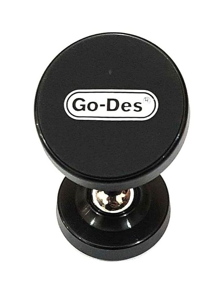 Go-Des Car Phone Holder Magnetic Dashboard Mobile Mount with Metal Plates Compatible with iPhone, Samsung, Huawei Phones & Google Pixel - Image 1
