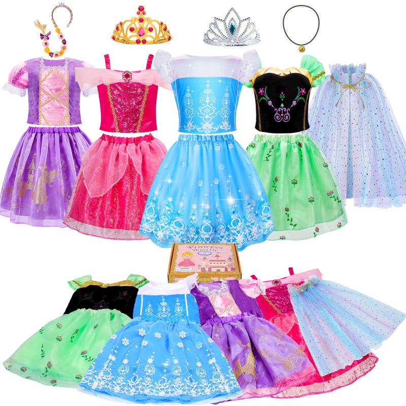Meland Princess Dress Up  Dress Up Clothes for Girls with ToysChristmas Birthday Gift for Toddler Girls 345678 Years - Image 2