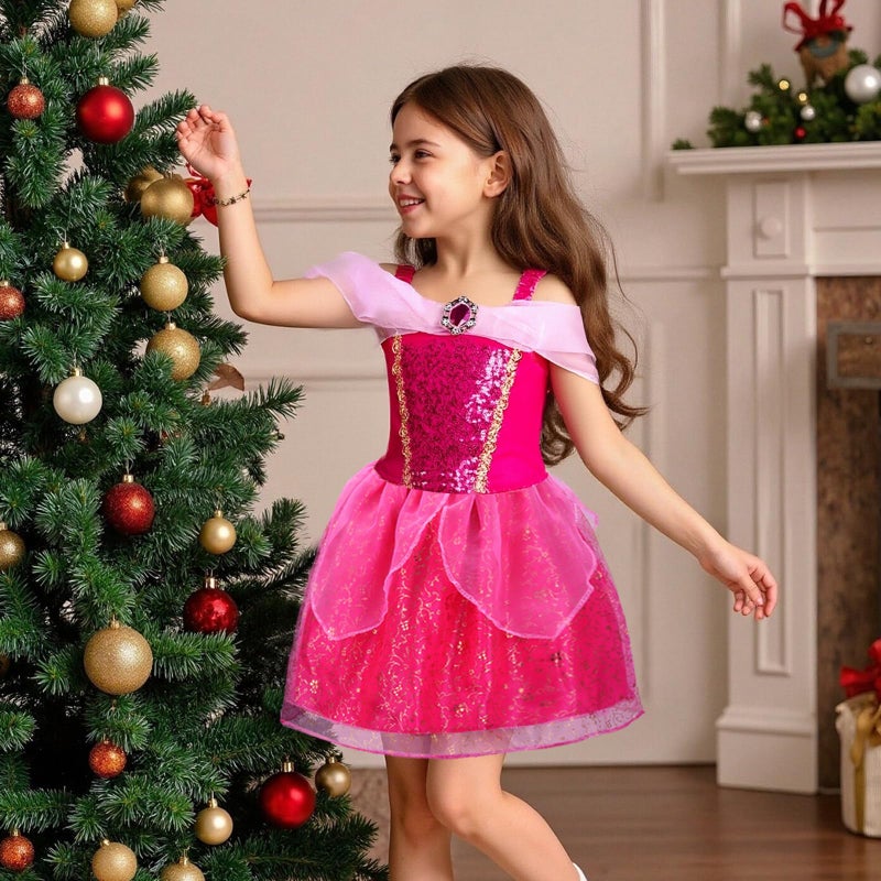 Meland Princess Dress Up  Dress Up Clothes for Girls with ToysChristmas Birthday Gift for Toddler Girls 345678 Years - Image 3