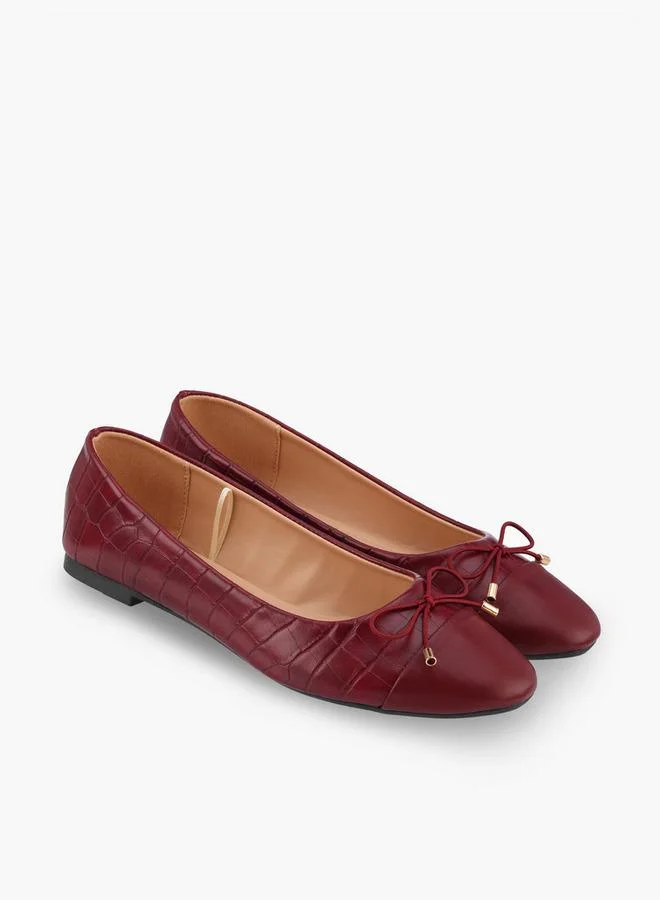 Paprika Women Bow Accent Ballerina Shoes