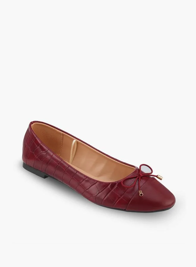 Paprika Women Bow Accent Ballerina Shoes