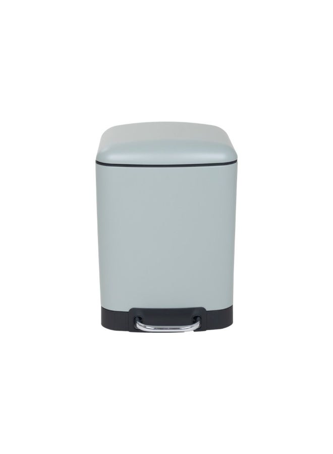 Zinnia 6L Grey Metal Rectangle Pedal Bin with Slow Down Function - Image 1