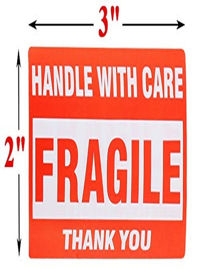 True-Ally ملصقات True-Ally قابلة للكسر - لفة واحدة - 3 × 2 ملصقات حمراء لاصقة قوية قابلة للكسر، ملصقات تحذيرية للتعامل بحذر للشحن وتعبئة البضائع ونقلها، (لفة واحدة - 300 ملصق) - Image 4