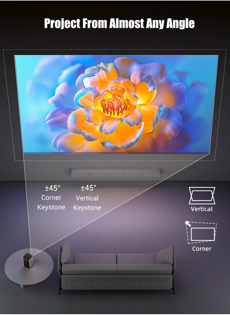 BYINTEK - BYINTEK P70 Smart Wi-Fi DLP Projector, 8000mAh Battery, Auto-focus, Android 9.0, Support 3D, Wi-Fi Display, Wired Sync Display, with Tripod and Storage Bag - Image 1
