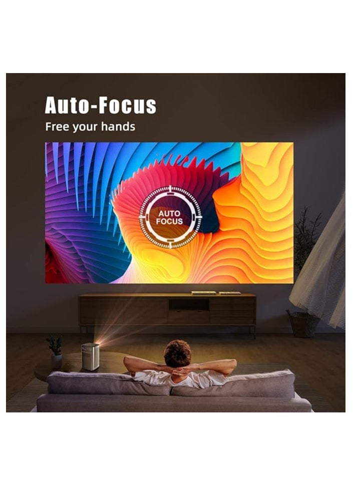 BYINTEK - BYINTEK P70 Smart Wi-Fi DLP Projector, 8000mAh Battery, Auto-focus, Android 9.0, Support 3D, Wi-Fi Display, Wired Sync Display, with Tripod and Storage Bag - Image 1