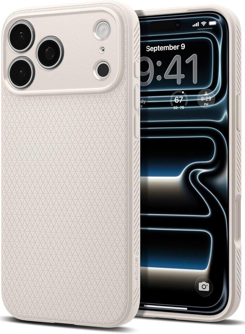 Spigen Liquid Air iPhone 17 Pro Max Case Cover (2025) - Natural Titanium - Image 1