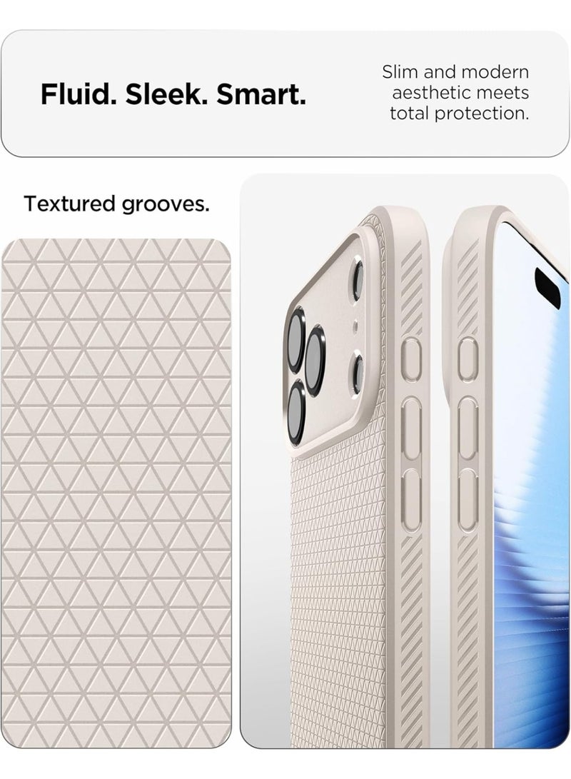 Spigen Liquid Air iPhone 17 Pro Max Case Cover (2025) - Natural Titanium - Image 3