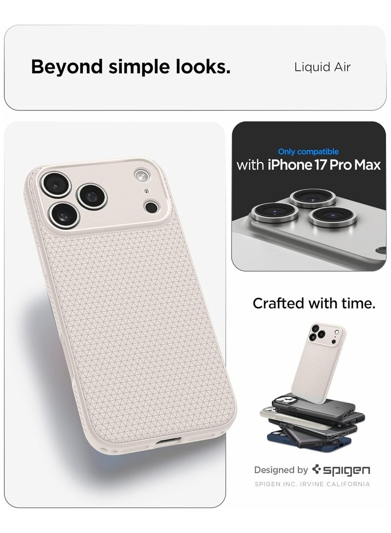 Spigen Liquid Air iPhone 17 Pro Max Case Cover (2025) - Natural Titanium - Image 2