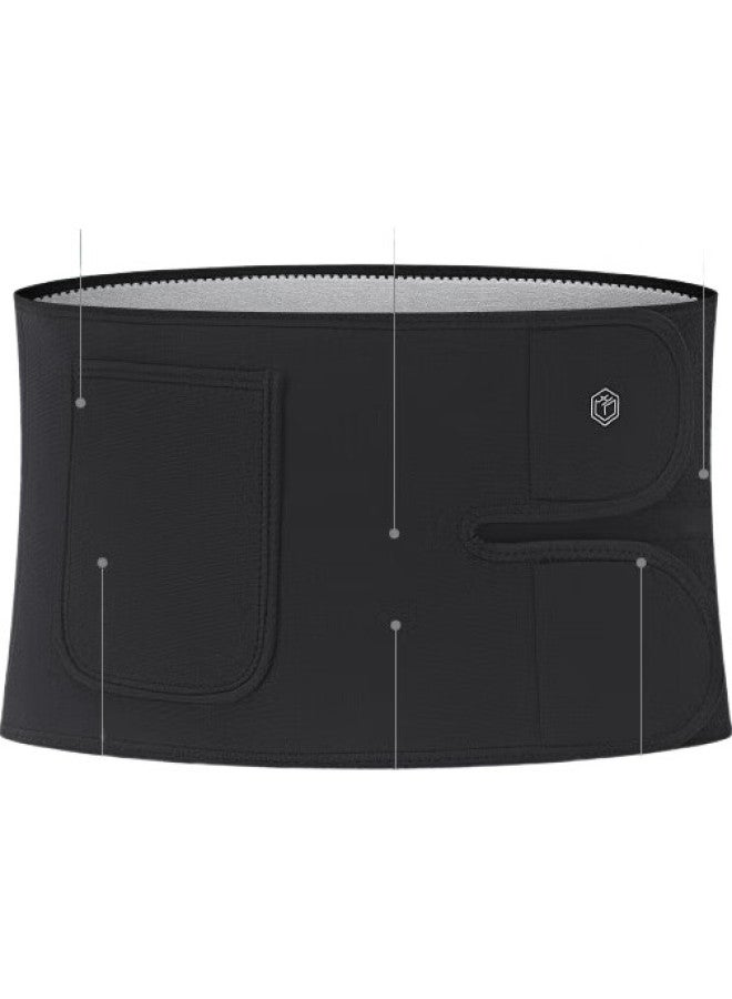 JD.com Jingzao Sweat-Inducing Waist Support Belt For Men And Women, Silver Ion Heating Fitness Running Sports Belly Fat Reduction Shaping Body Slimming Abdominal Compression - Image 1