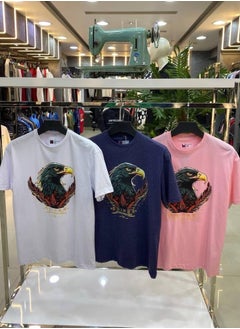 BLUE MAX COTTON Men's Round T-shirt printed  - Image 2