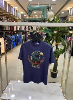 BLUE MAX COTTON Men's Round T-shirt printed  - Image 1