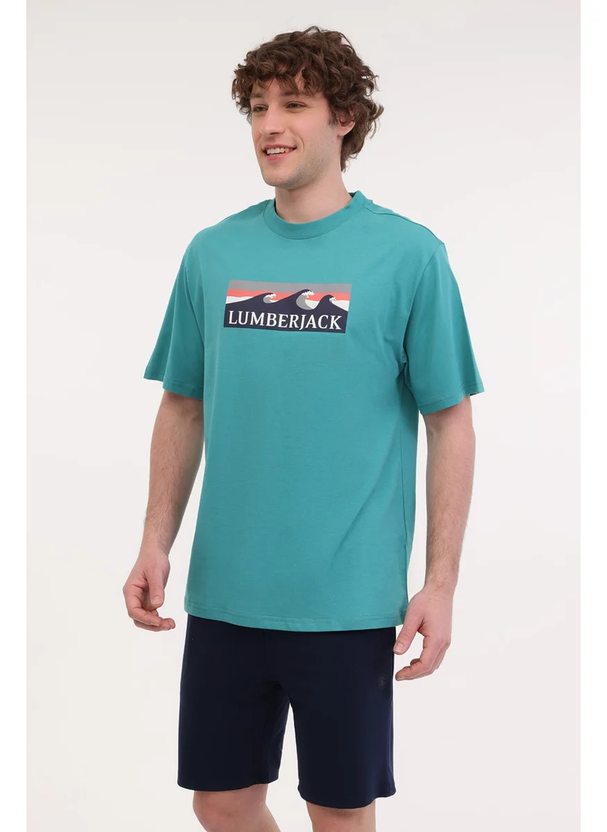 لامبرجاك ml Roger 11OTD2-31 5fx Aqua Men's Short Sleeve T-Shirt