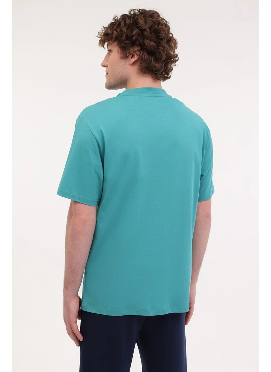لامبرجاك ml Roger 11OTD2-31 5fx Aqua Men's Short Sleeve T-Shirt