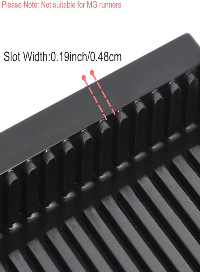 Yocoolfun Model Pieces Shelves for Gundam,Holder Stand Organizer Rack for Gundam Model Action Figures DIY Model Making Accessories,Plastic Tool Storage Container for Gundam Hobby Model Making Parts,Black - Image 2