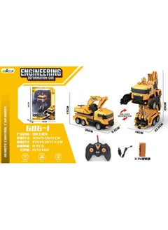 Generic Transform Robot Car Excavator Toys Truck, Gesture Sensing Transform RC Robot Construction Engineering Vehicle with One-Button Deformation, Music and Light, Excavator Car for Boys Girls  - Image 1