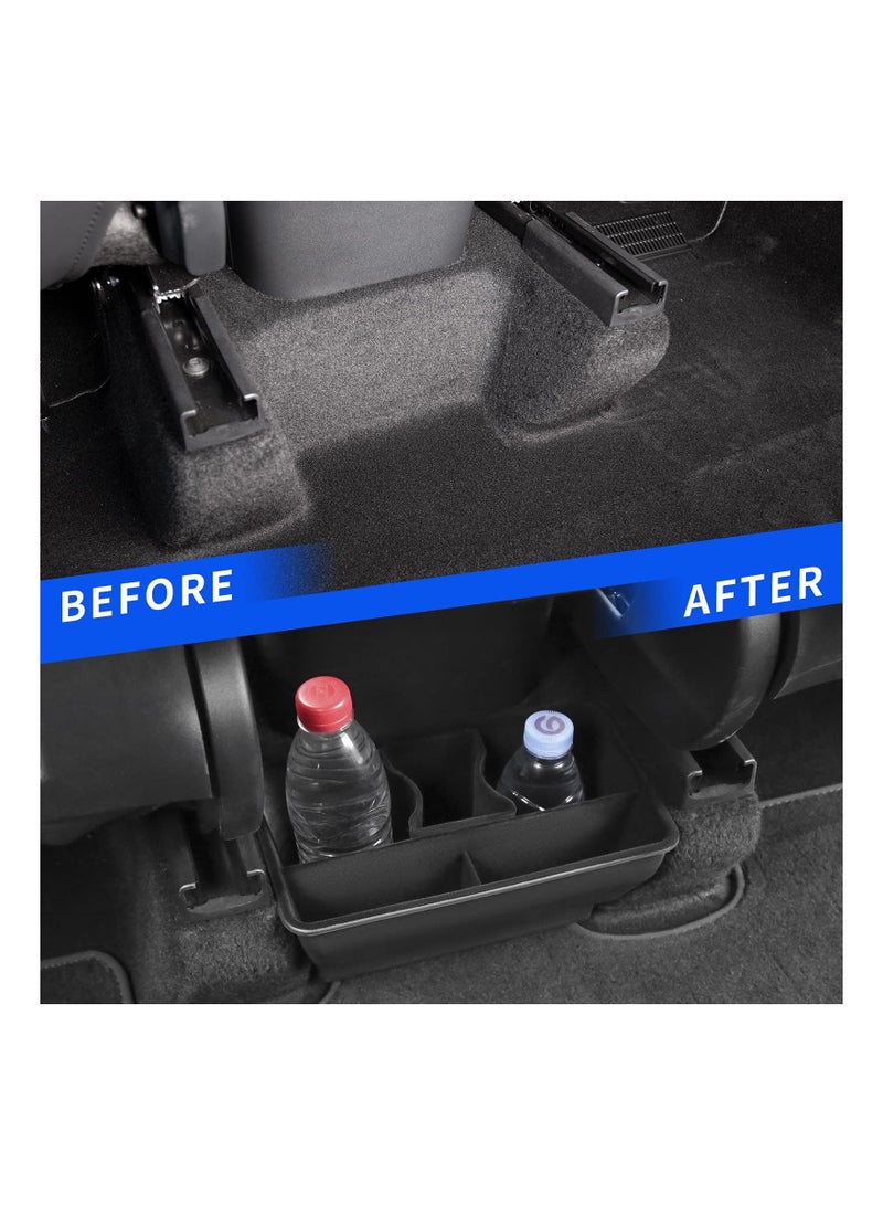SYOSI Fit Tesla Model Y Storage Box Underseat Rear Air Outlet Organizer Center Console Hidden Tray Storage Bin Organizer Bag for 2020 2021 2022 Tesla Model Y Accessories (ABS, Rear Middle Storage Box) - Image 2