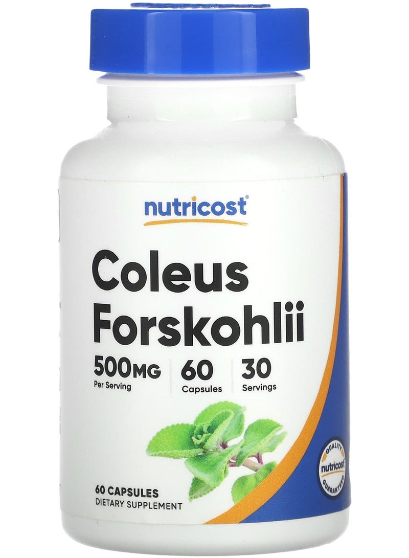 Nutricost Coleus Forskohlii, 500 mg, 60 Capsules (250 mg per Capsule)
