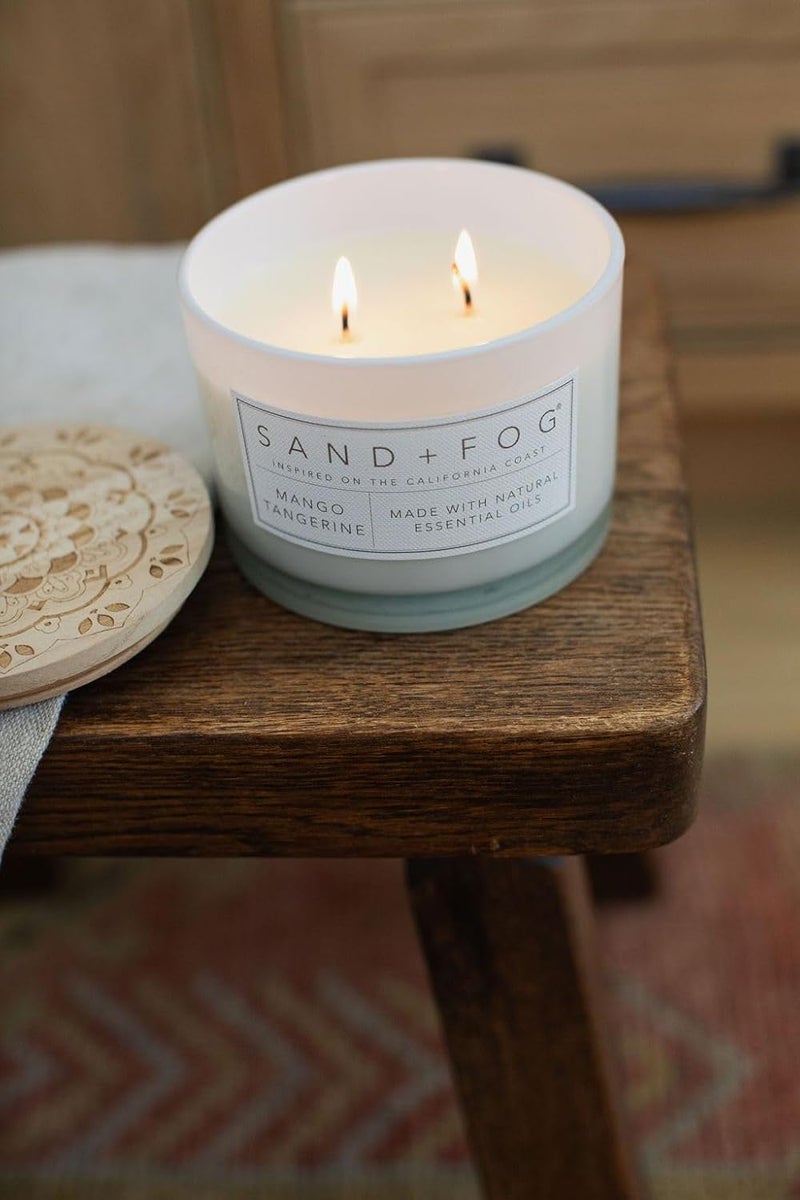 Sand + Fog Scented Candle - Mango Tangerine – Additional Scents and Sizes – 100% Cotton Lead-Free Wick - Luxury Air Freshening Jar Candles - Perfect Home Decor – 12oz - Image 4