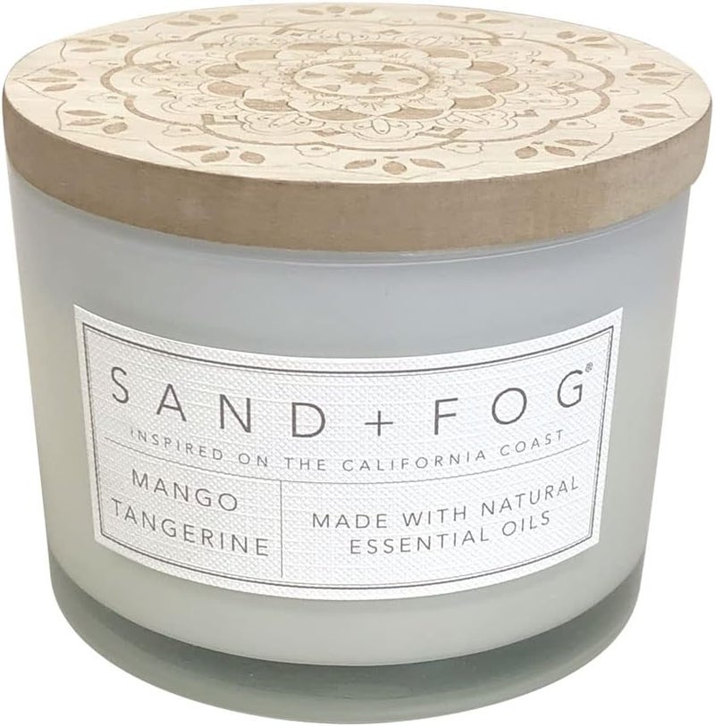 Sand + Fog Scented Candle - Mango Tangerine – Additional Scents and Sizes – 100% Cotton Lead-Free Wick - Luxury Air Freshening Jar Candles - Perfect Home Decor – 12oz - Image 1