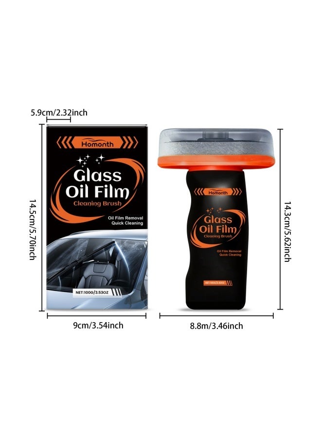 Homonth Glass Oil Film Remover for Car, 100ml Roll-On Glass Compound with Cleaning Board, Removes Oil Film & Smudges, Improve Windshield Clarity for Safe Driving - Image 5
